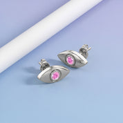 Dainty Tiny Evil Eye Mini Stud Earrings Sterling Silver