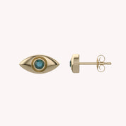 Dainty Tiny Evil Eye Mini Stud Earrings Sterling Silver