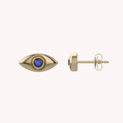 Dainty Tiny Evil Eye Mini Stud Earrings Sterling Silver