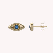 Dainty Tiny Evil Eye Mini Stud Earrings Sterling Silver