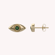 Dainty Tiny Evil Eye Mini Stud Earrings Sterling Silver