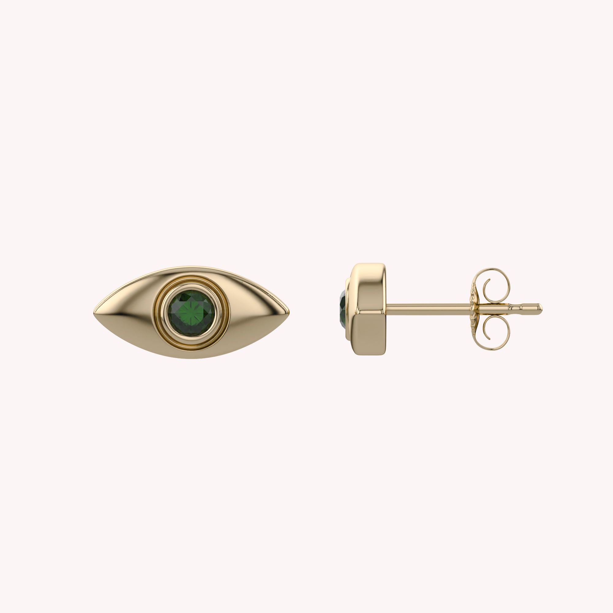 Dainty Tiny Evil Eye Mini Stud Earrings Sterling Silver