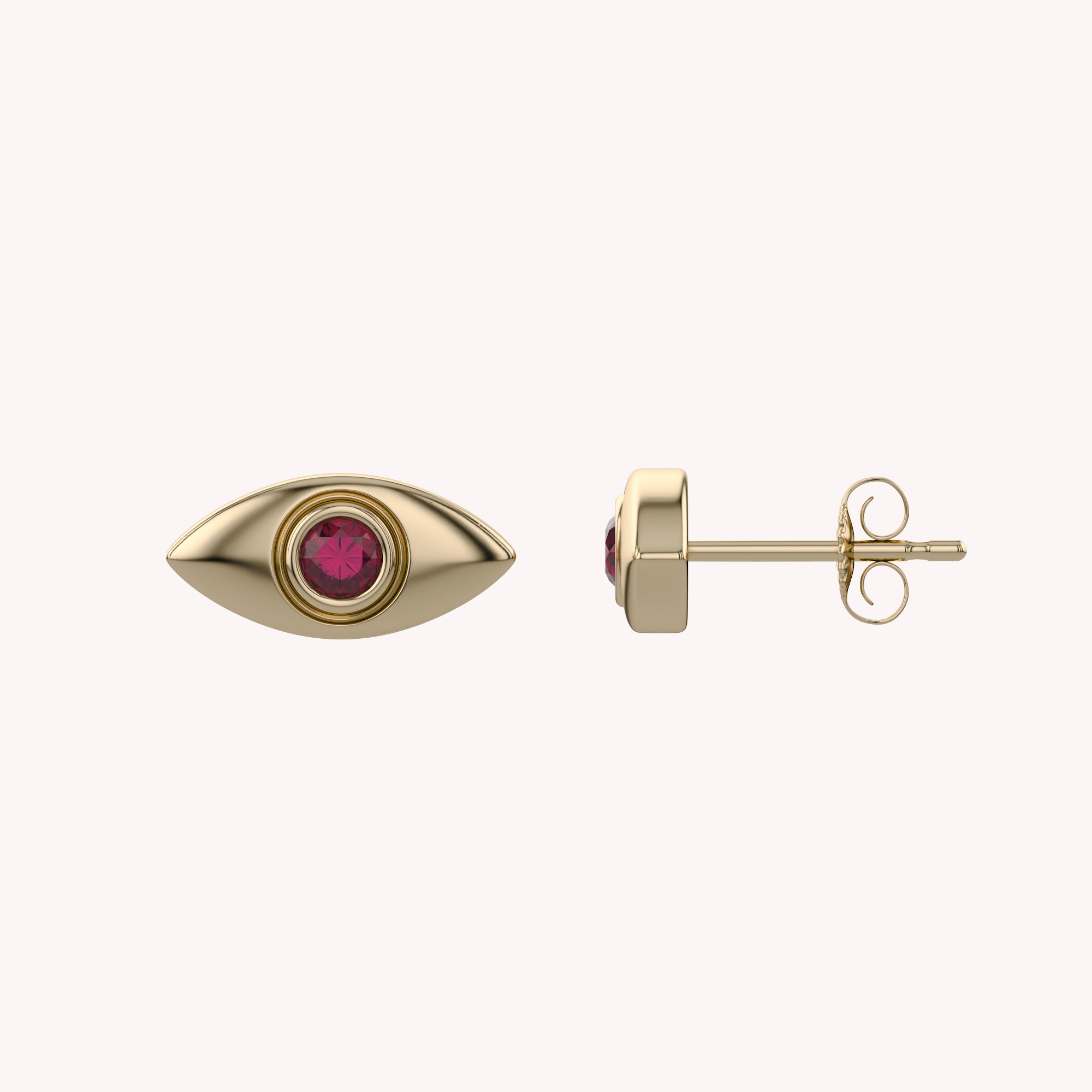 Dainty Tiny Evil Eye Mini Stud Earrings Sterling Silver