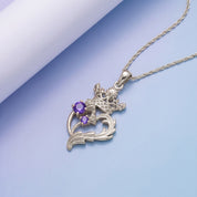 Luckenbooth Thistle Heart Crown Pendant Necklace Sterling Silver
