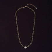 Solitaire Link Chain Necklace Lab Grown Diamond Necklace 16"+2" Extender