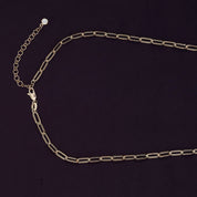 Solitaire Link Chain Necklace Lab Grown Diamond Necklace 16"+2" Extender