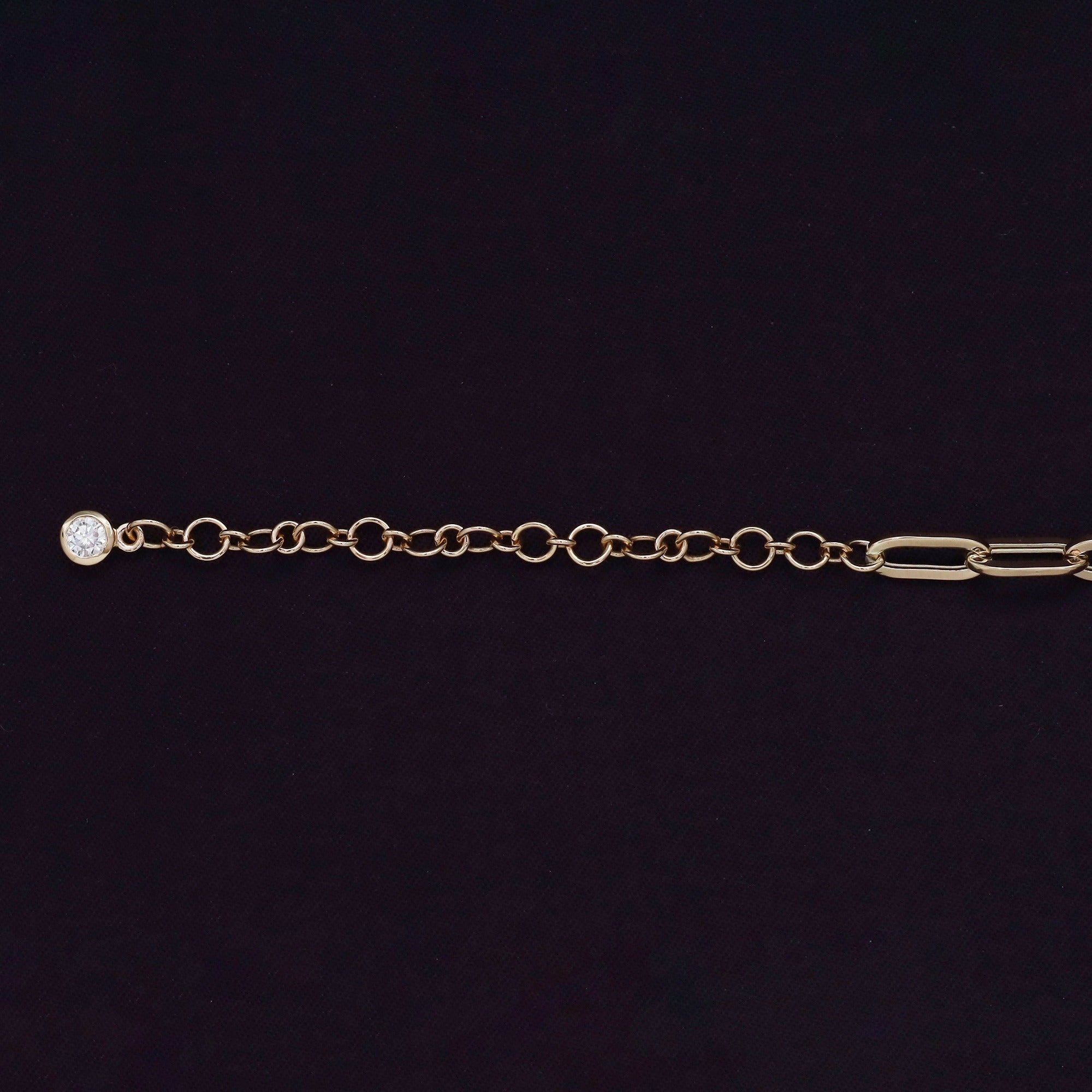 Solitaire Link Chain Necklace Lab Grown Diamond Necklace 16"+2" Extender