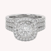 Halo Bridal Set Lab Grown Diamond Ring