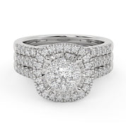Halo Bridal Set Lab Grown Diamond Ring