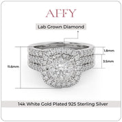 Halo Bridal Set Lab Grown Diamond Ring