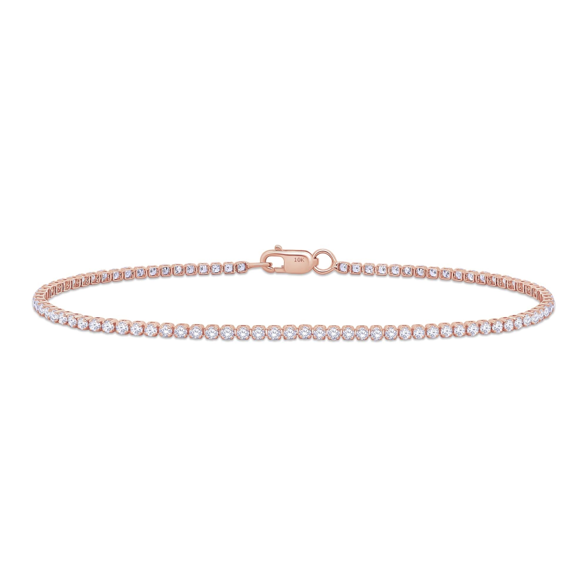 Single Row Lab Grown Diamond Tennis Bracelet