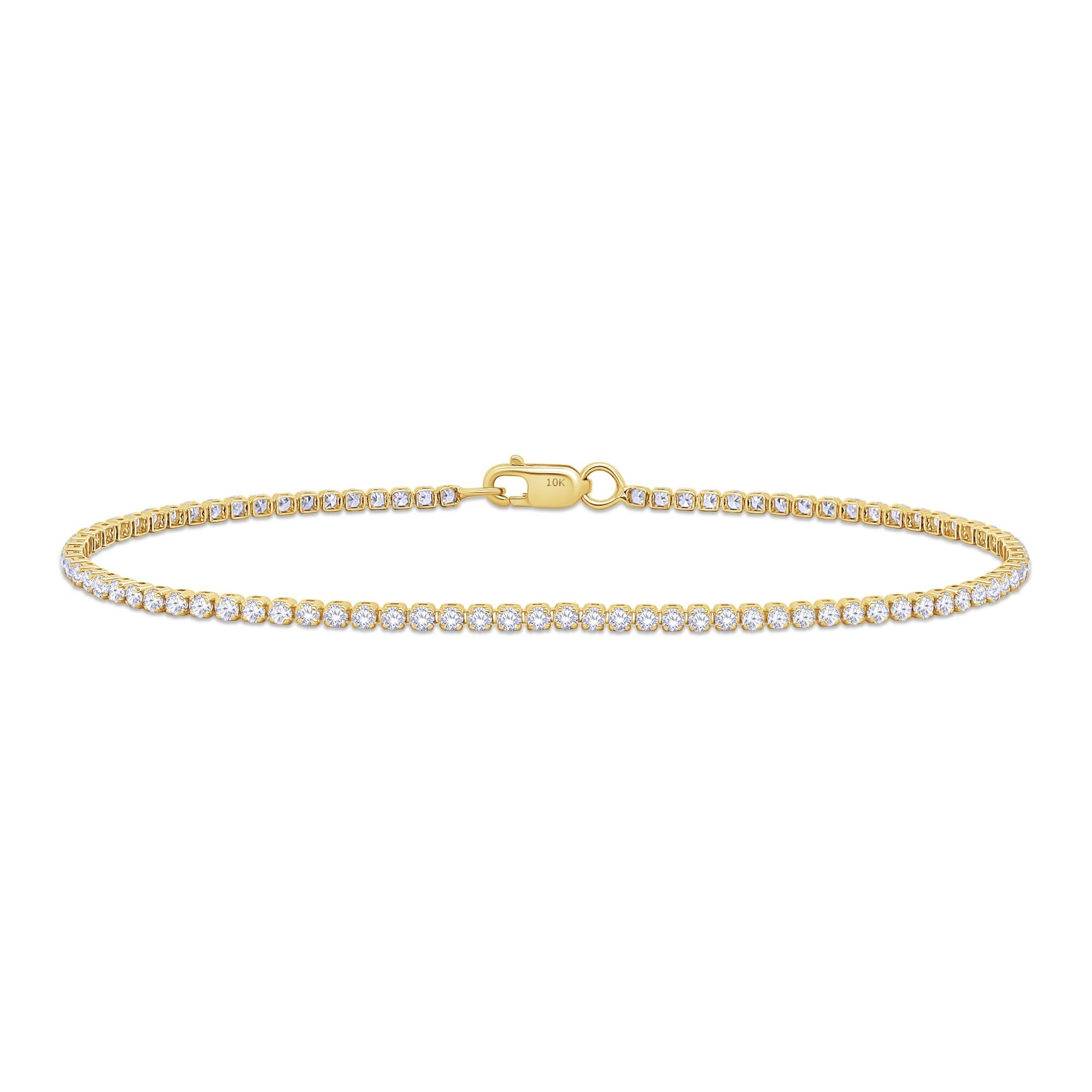 Single Row Lab Grown Diamond Tennis Bracelet