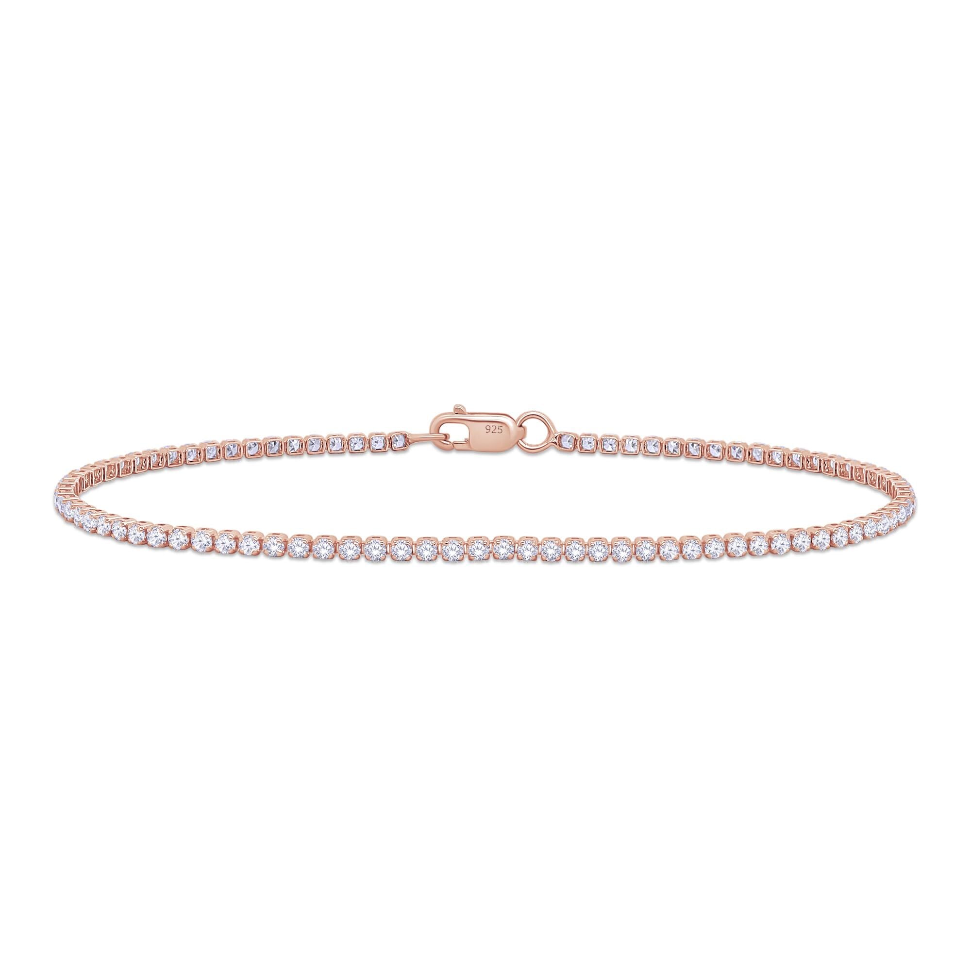 Single Row Lab Grown Diamond Tennis Bracelet