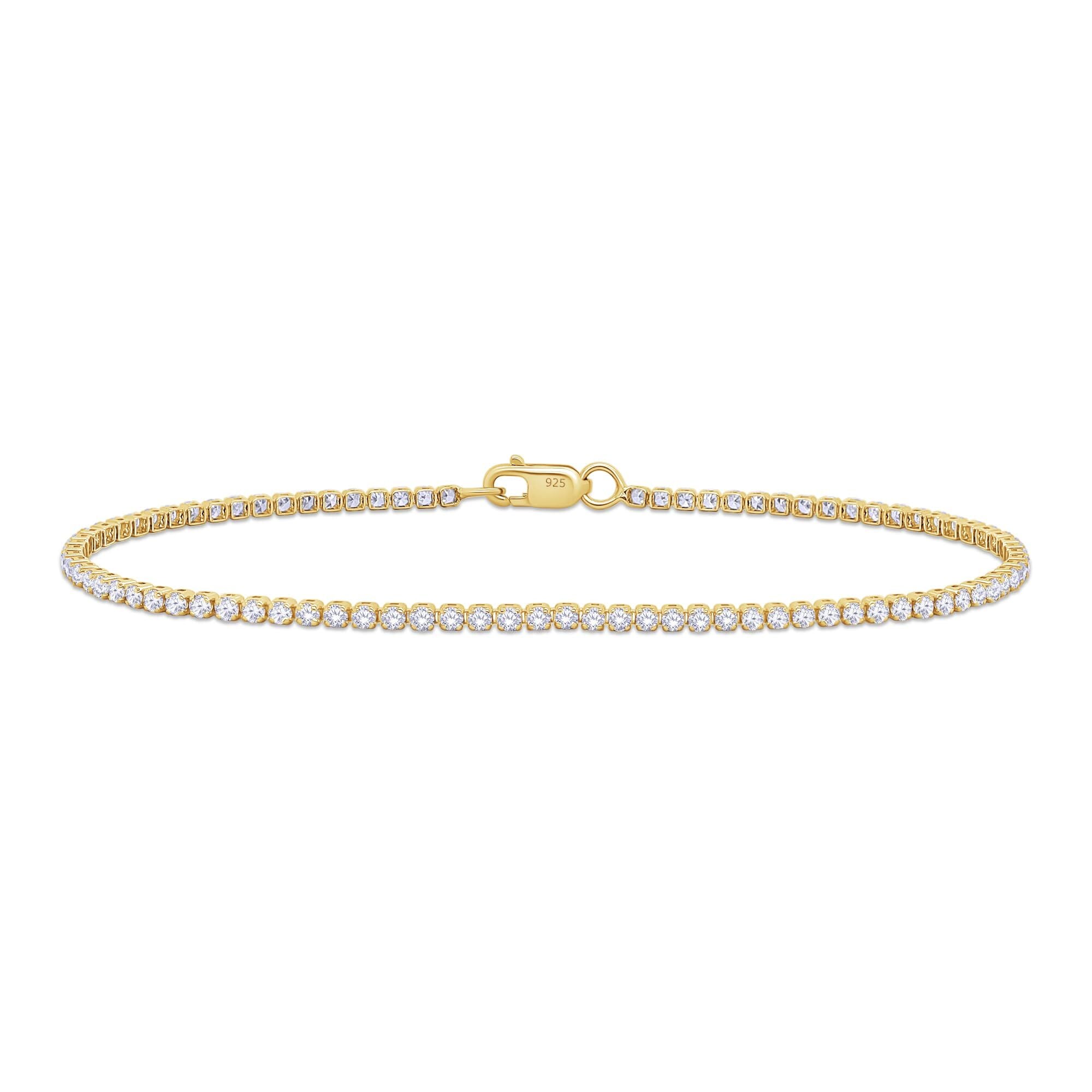 Single Row Lab Grown Diamond Tennis Bracelet