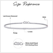 Single Row Lab Grown Diamond Tennis Bracelet