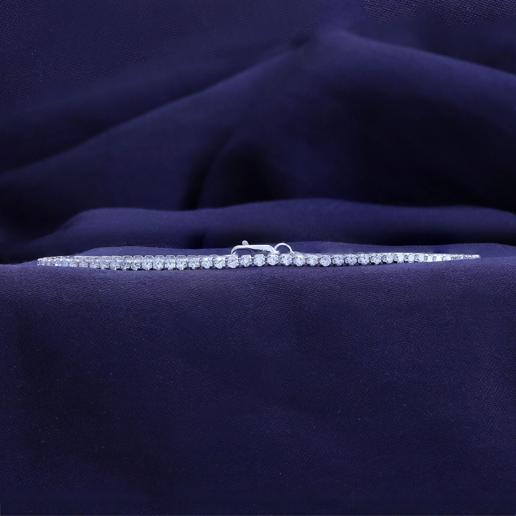 Single Row Lab Grown Diamond Tennis Bracelet