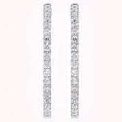 Inside Out Huggie Hoop Earrings Lab Grown Diamond