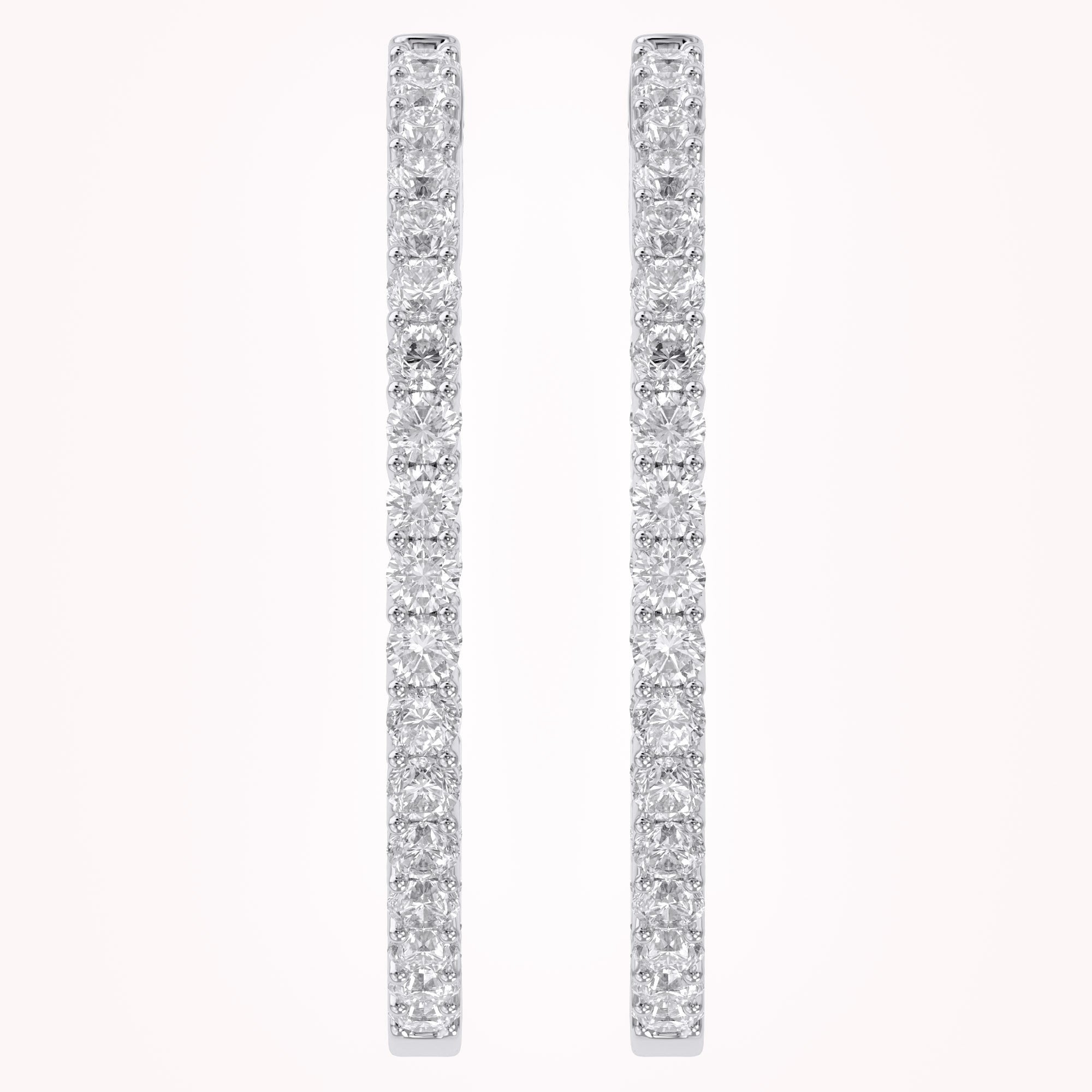 Inside Out Huggie Hoop Earrings Lab Grown Diamond