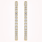 Inside Out Huggie Hoop Earrings Lab Grown Diamond