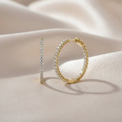 Inside Out Huggie Hoop Earrings Lab Grown Diamond