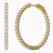 Inside Out Huggie Hoop Earrings Lab Grown Diamond