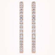 Inside Out Huggie Hoop Earrings Lab Grown Diamond