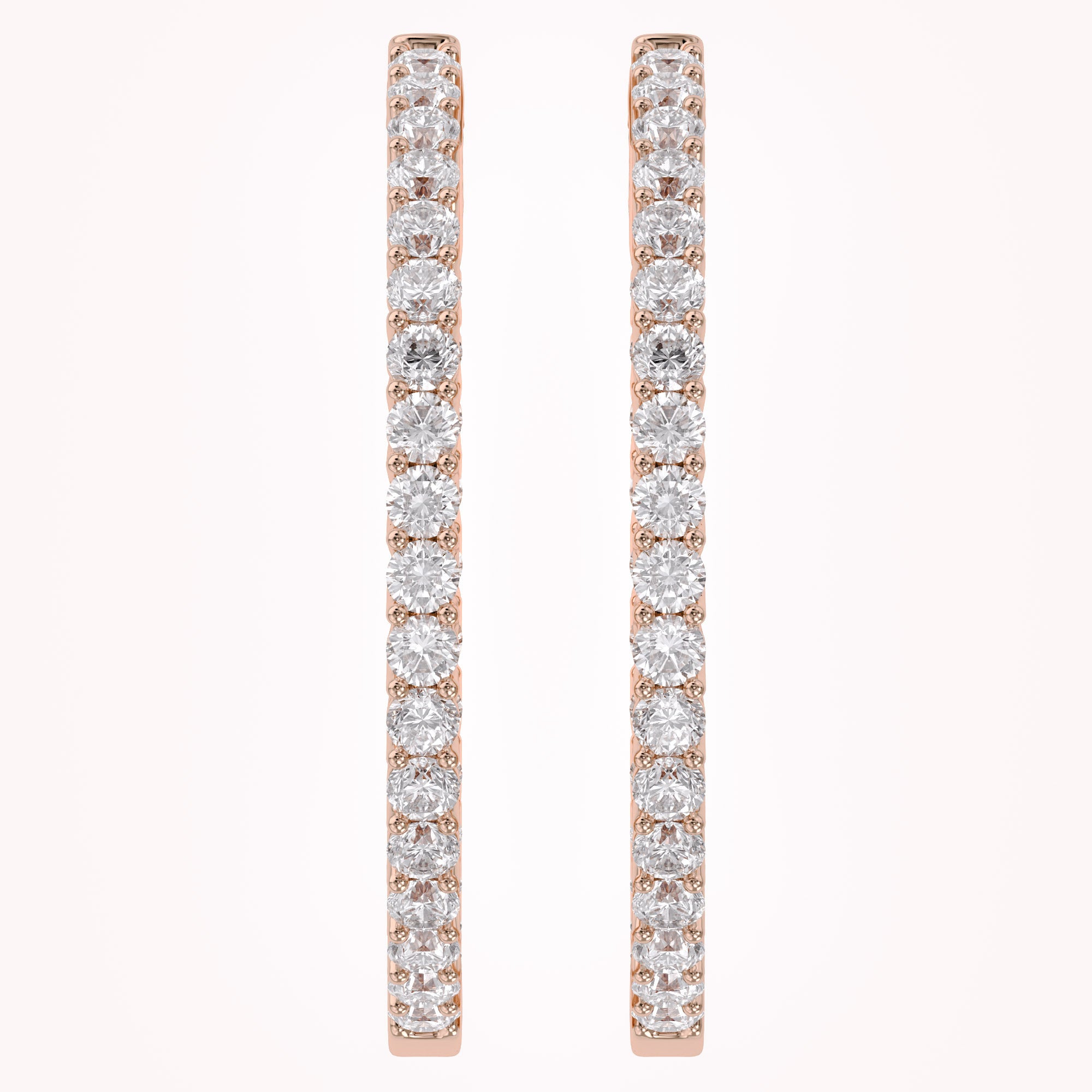 Inside Out Huggie Hoop Earrings Lab Grown Diamond