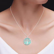 Tree of Life Turquoise Celtic Pendant Necklace
