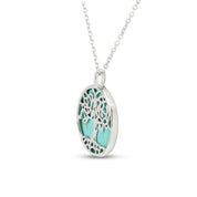 Tree of Life Turquoise Celtic Pendant Necklace