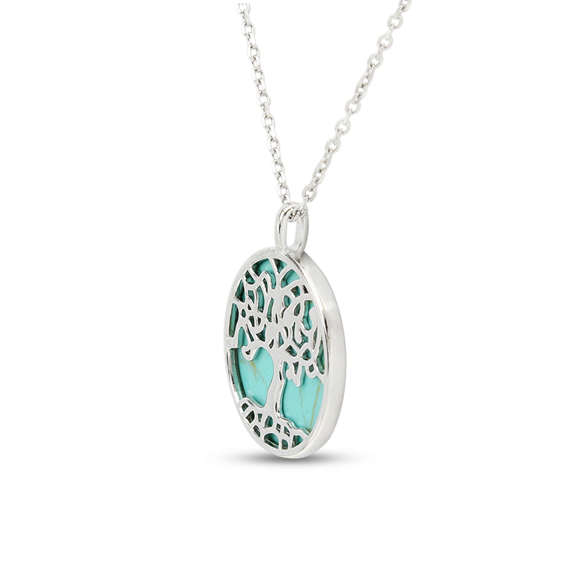 Tree of Life Turquoise Celtic Pendant Necklace