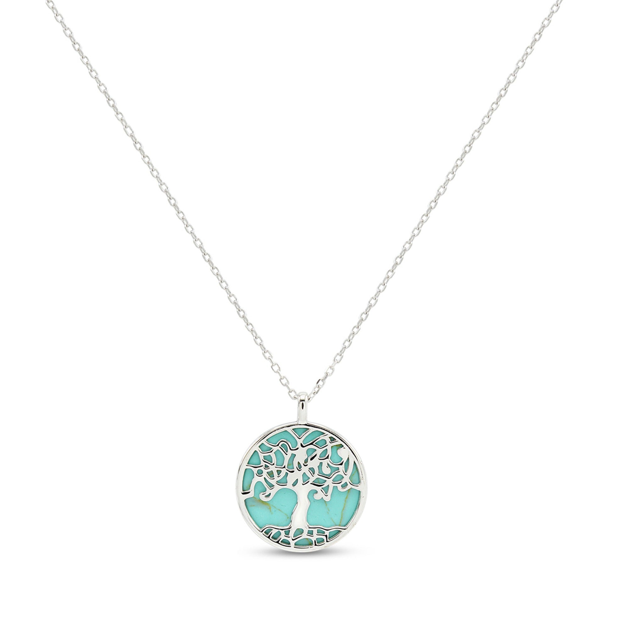 Tree of Life Turquoise Celtic Pendant Necklace