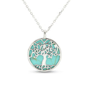 Tree of Life Turquoise Celtic Pendant Necklace