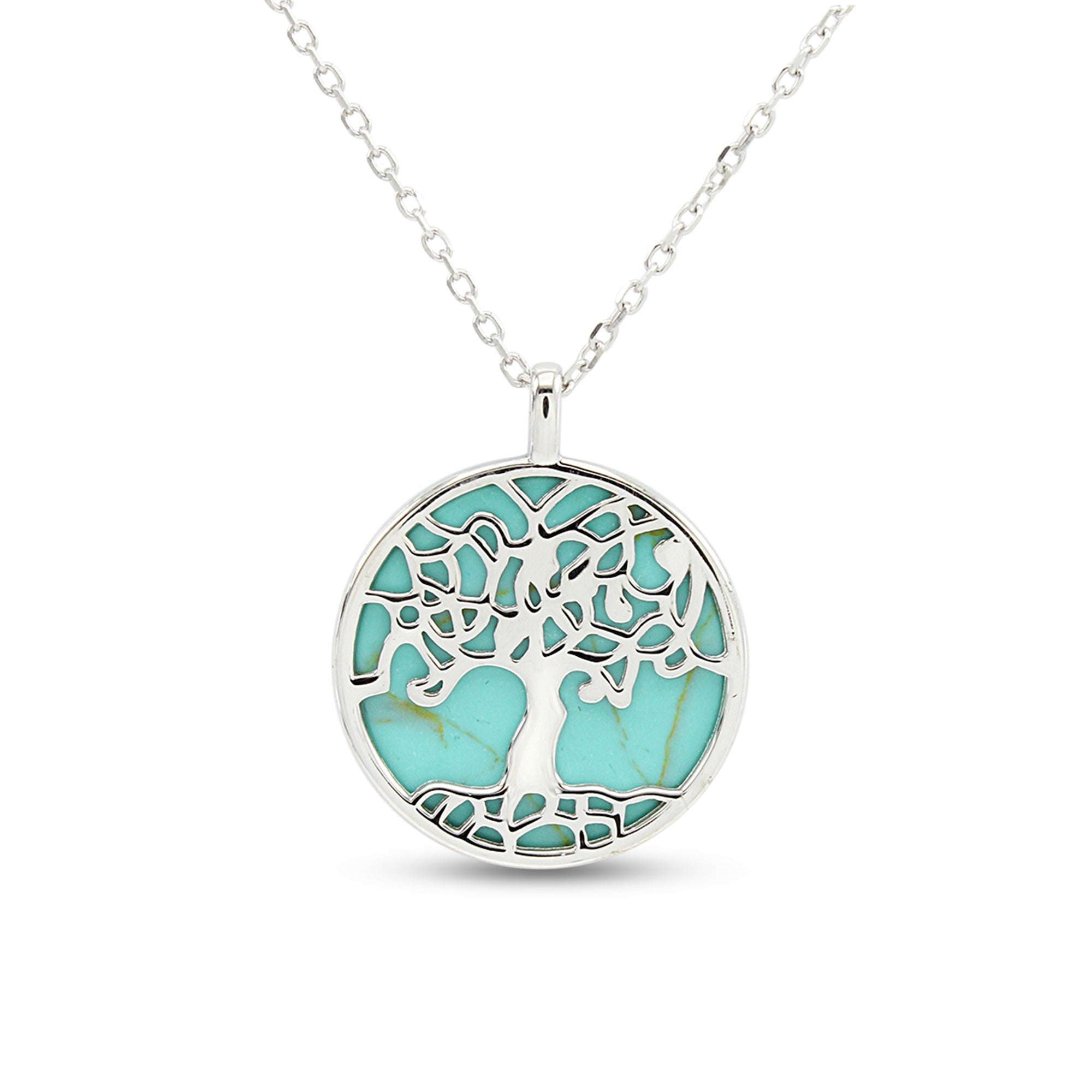 Tree of Life Turquoise Celtic Pendant Necklace