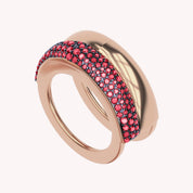 Simulated Ruby Luxury Oura Jacket Ring