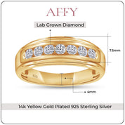 Mens Wedding Band Ring Lab Grown Diamond