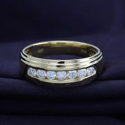 Mens Wedding Band Ring Lab Grown Diamond