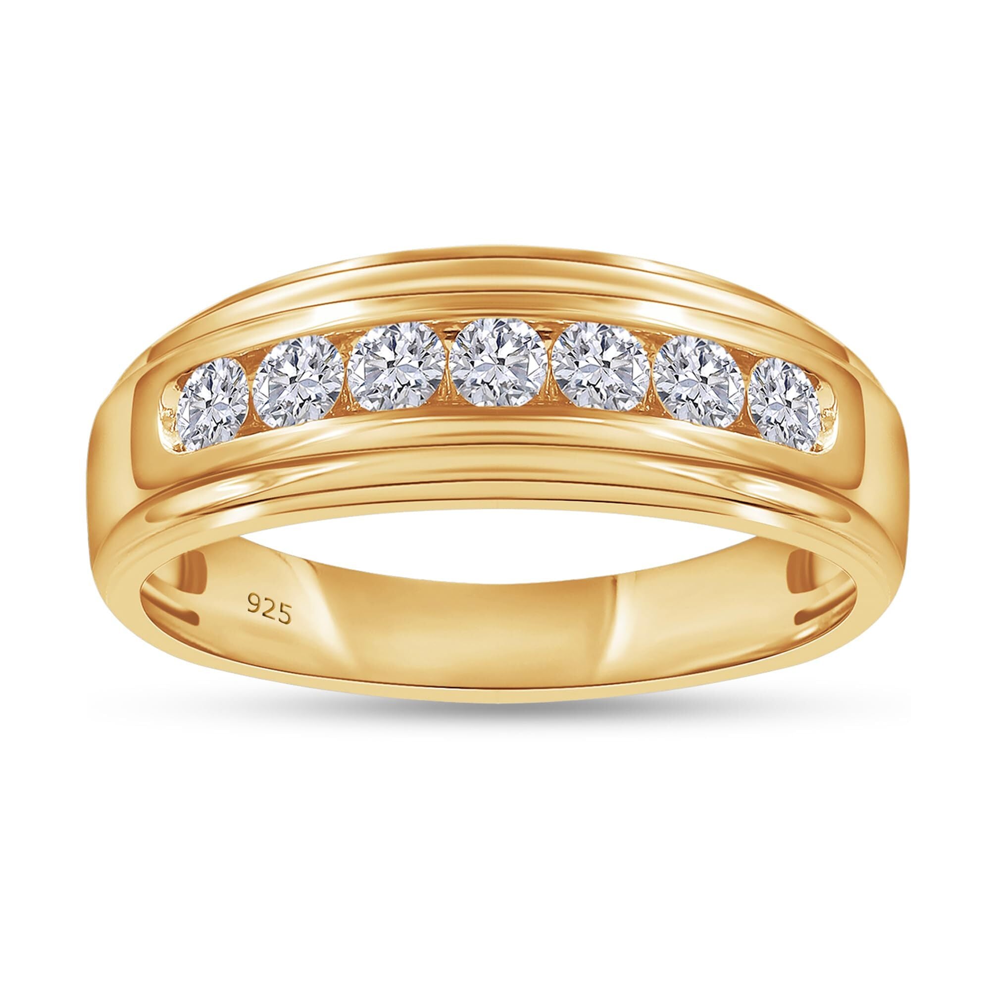 Mens Wedding Band Ring Lab Grown Diamond