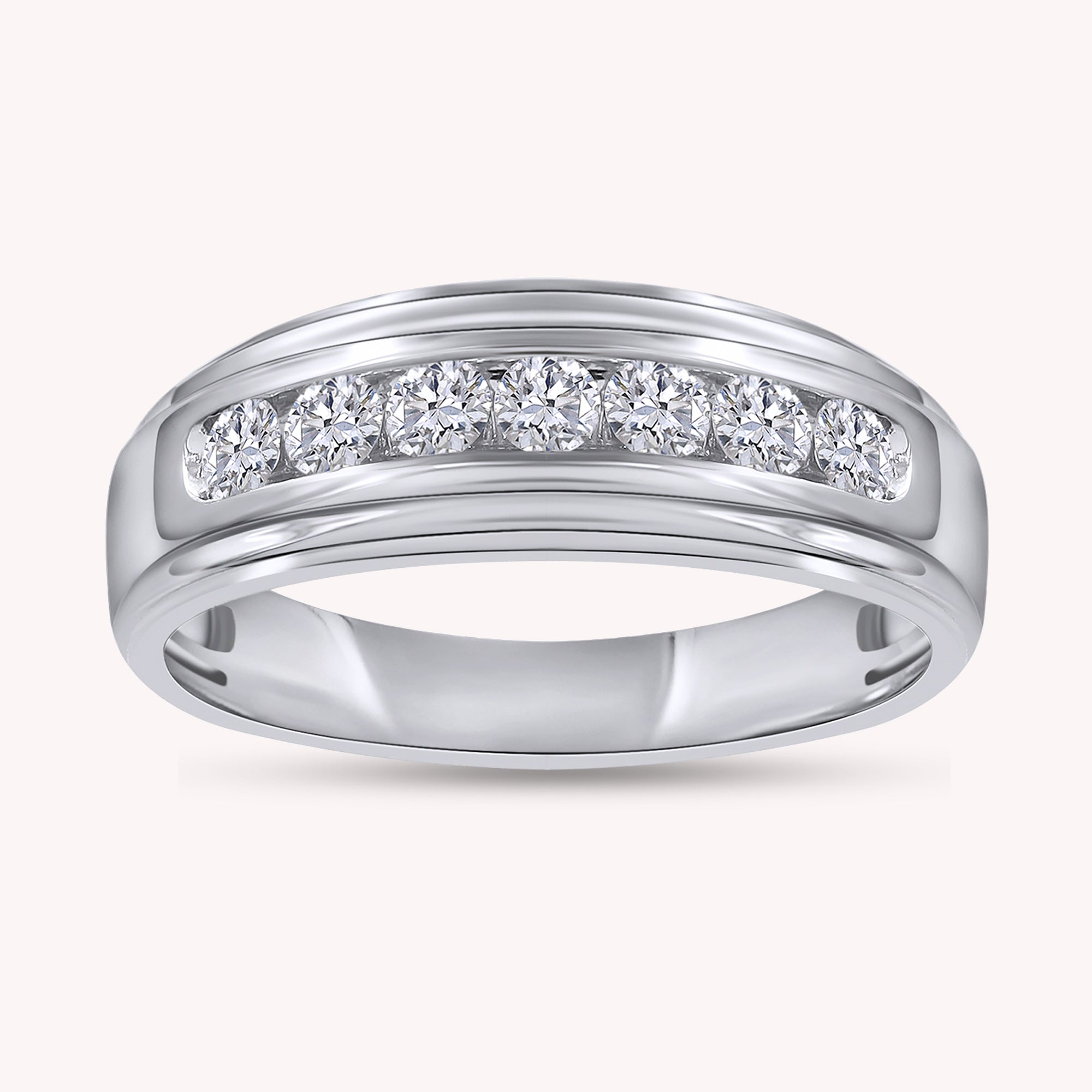Mens Wedding Band Ring Lab Grown Diamond