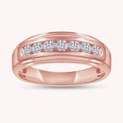 Mens Wedding Band Ring Lab Grown Diamond