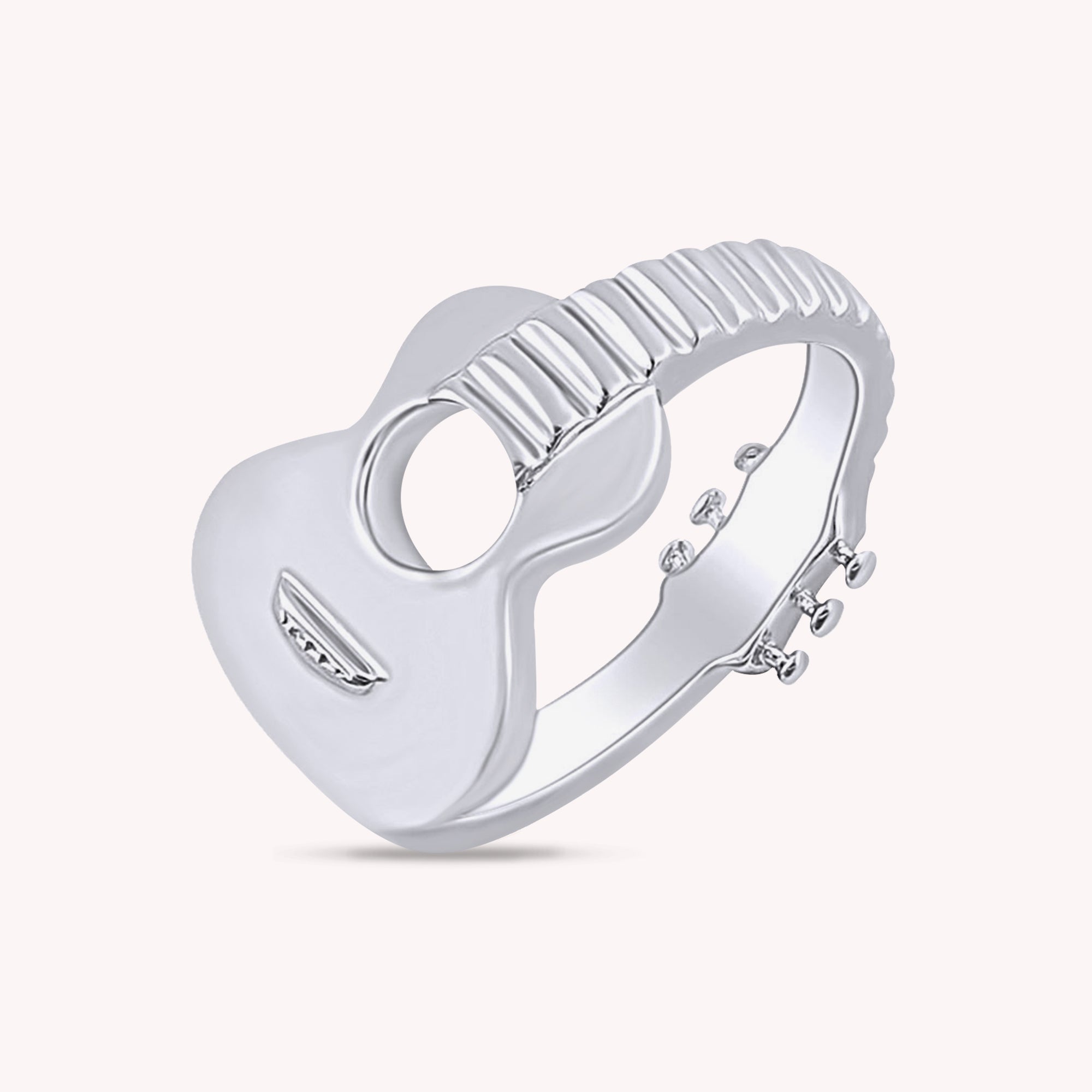 Music Acoustic Guitar Ring for Mens or Womens