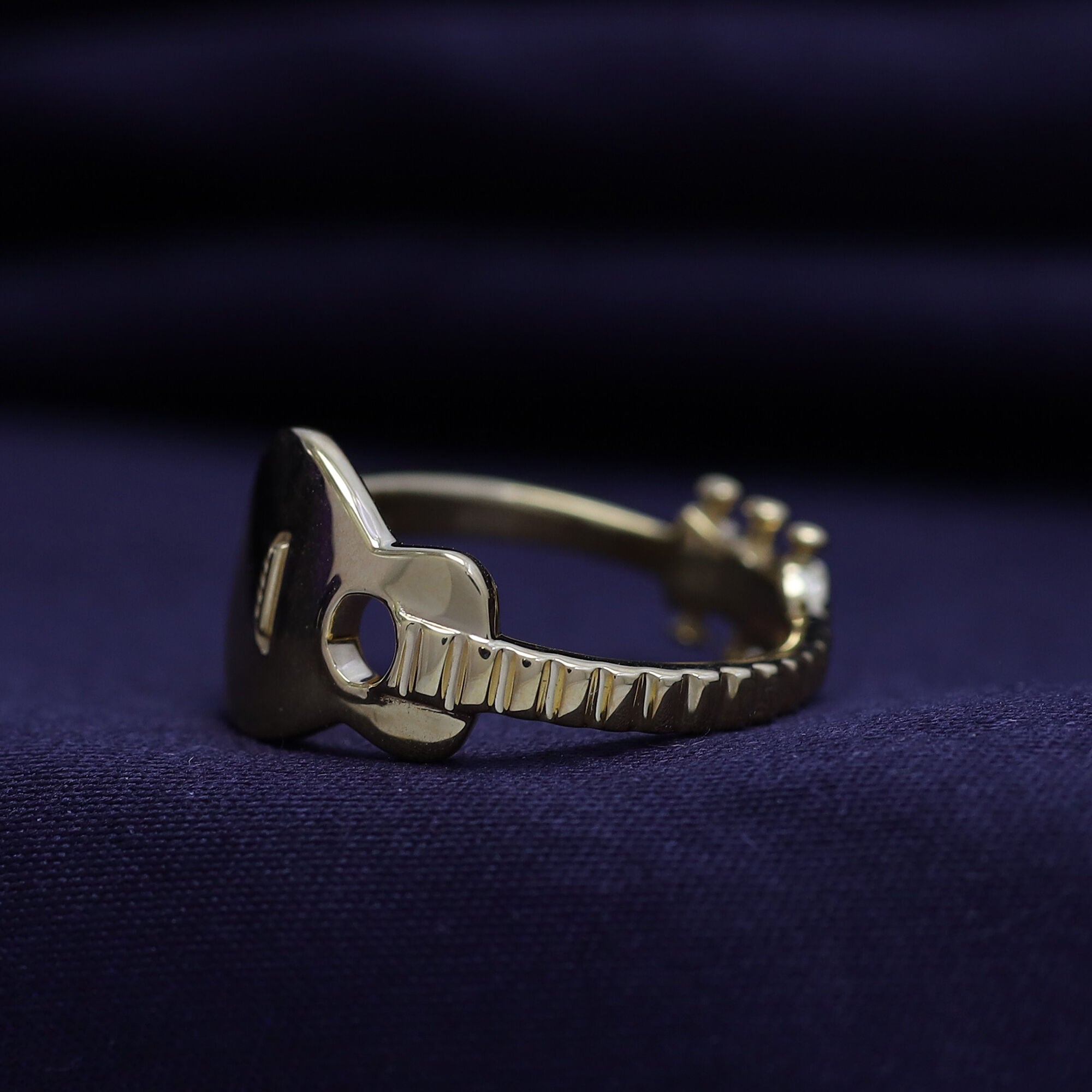 Music Acoustic Guitar Ring for Mens or Womens