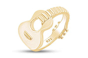 Music Acoustic Guitar Ring for Mens or Womens