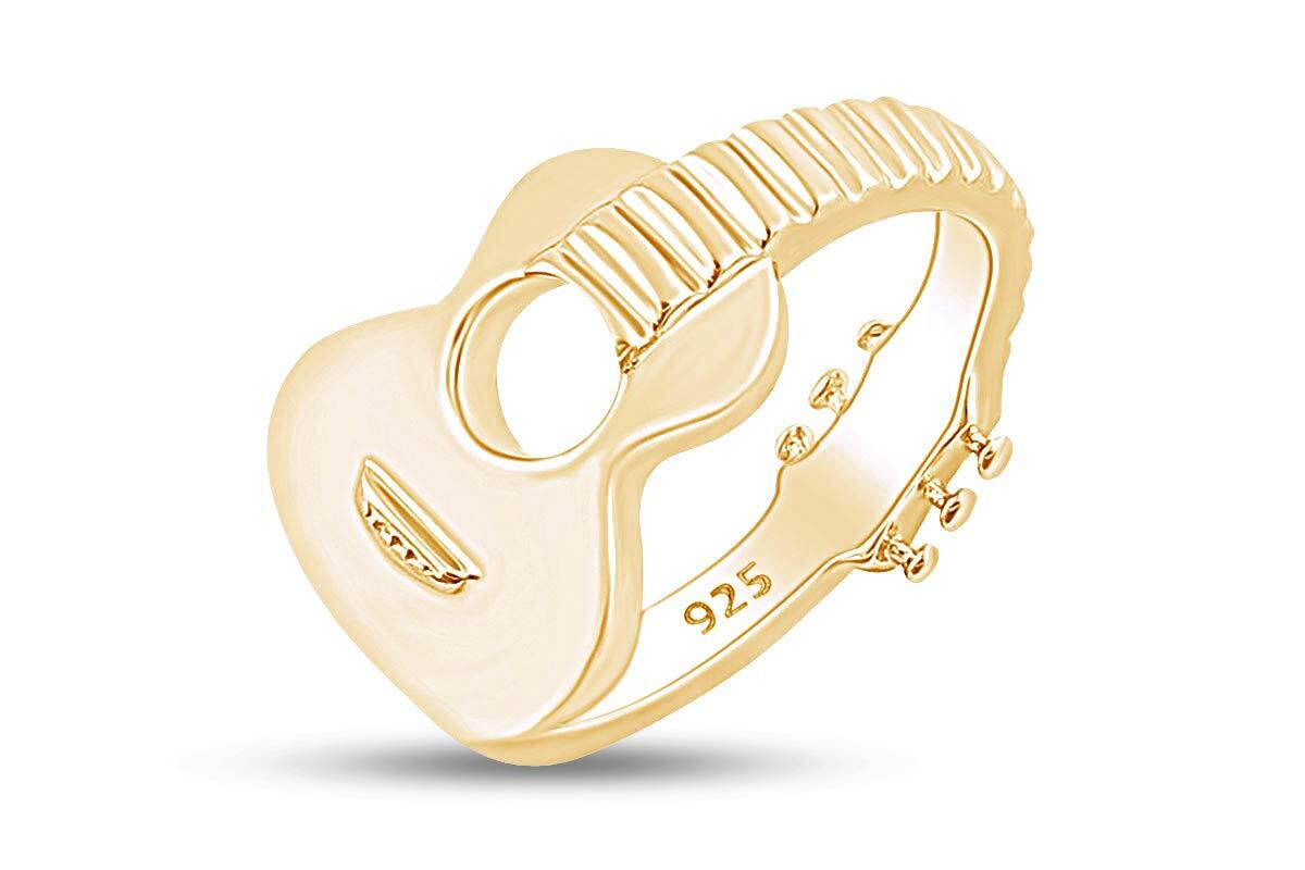 Music Acoustic Guitar Ring for Mens or Womens