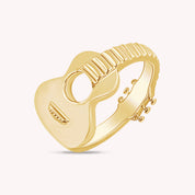Music Acoustic Guitar Ring for Mens or Womens