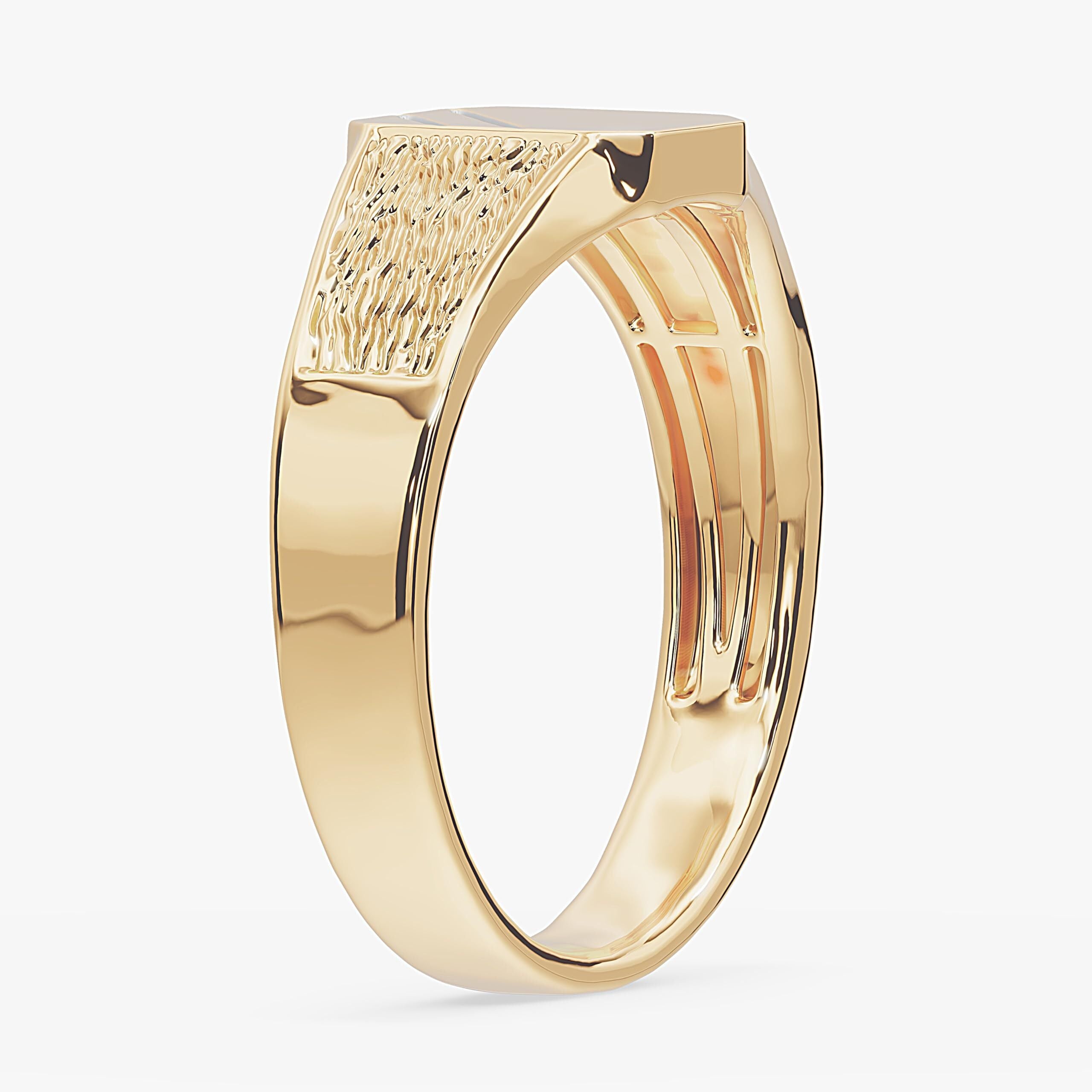 Mens Two Tone Zeus Signet Ring