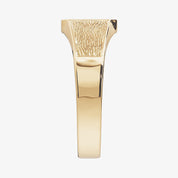 Mens Two Tone Zeus Signet Ring