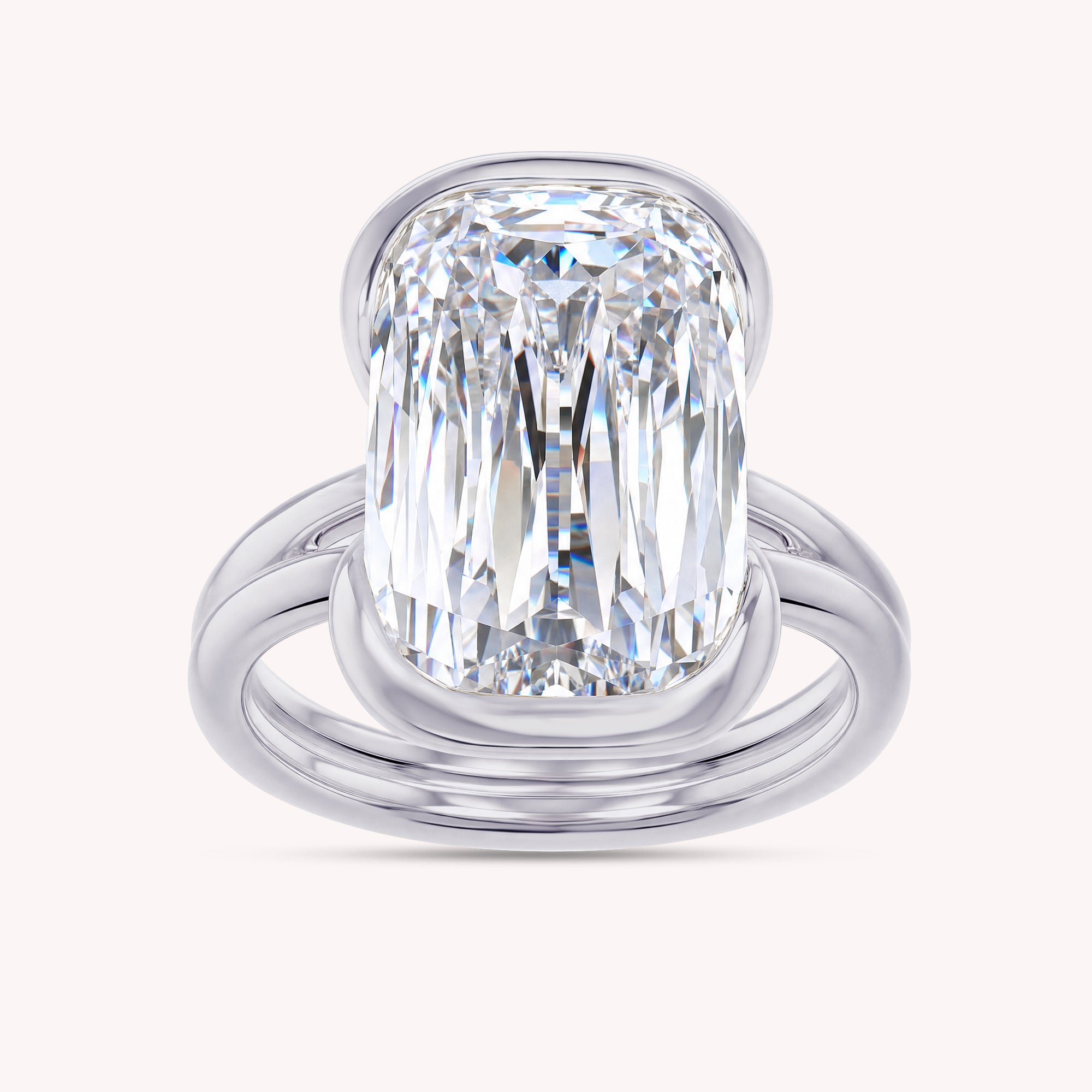 Solitaire Engagement Ring Ashoka Oval Cut Lab Grown Diamond