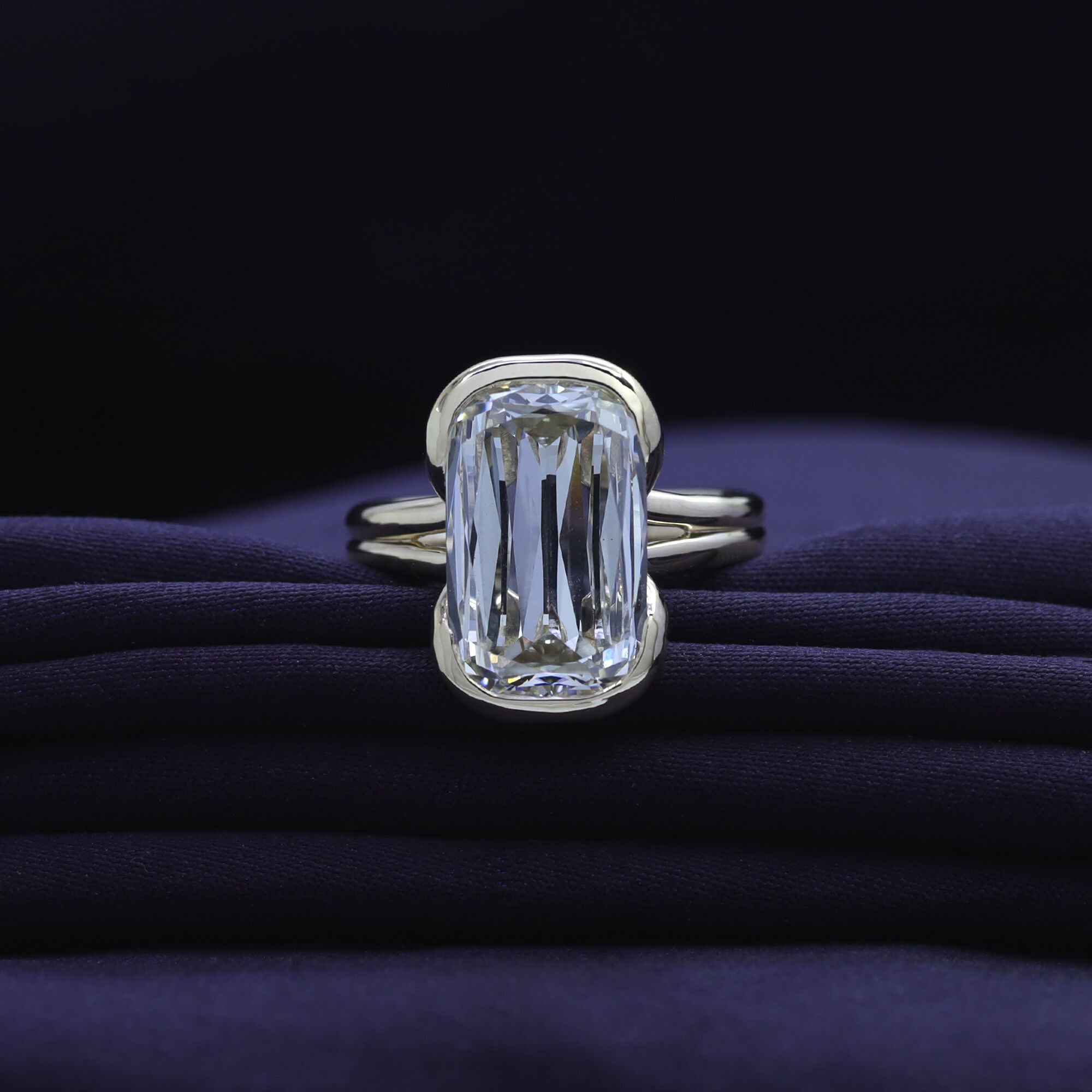 Solitaire Engagement Ring Ashoka Oval Cut Lab Grown Diamond