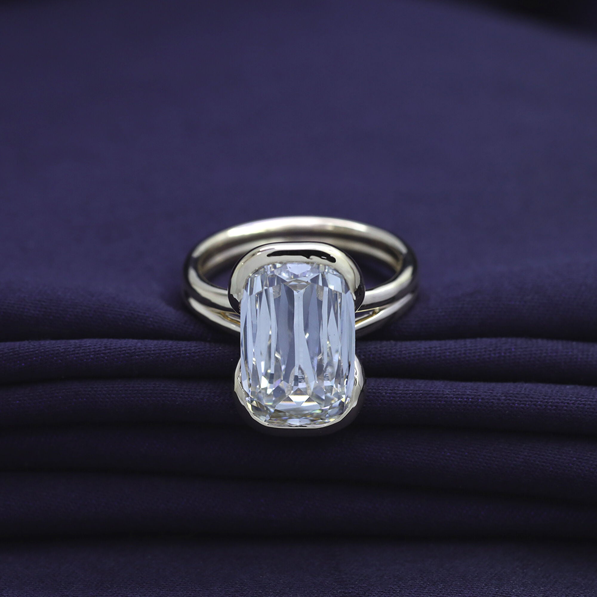 Solitaire Engagement Ring Ashoka Oval Cut Lab Grown Diamond