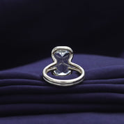 Solitaire Engagement Ring Ashoka Oval Cut Lab Grown Diamond